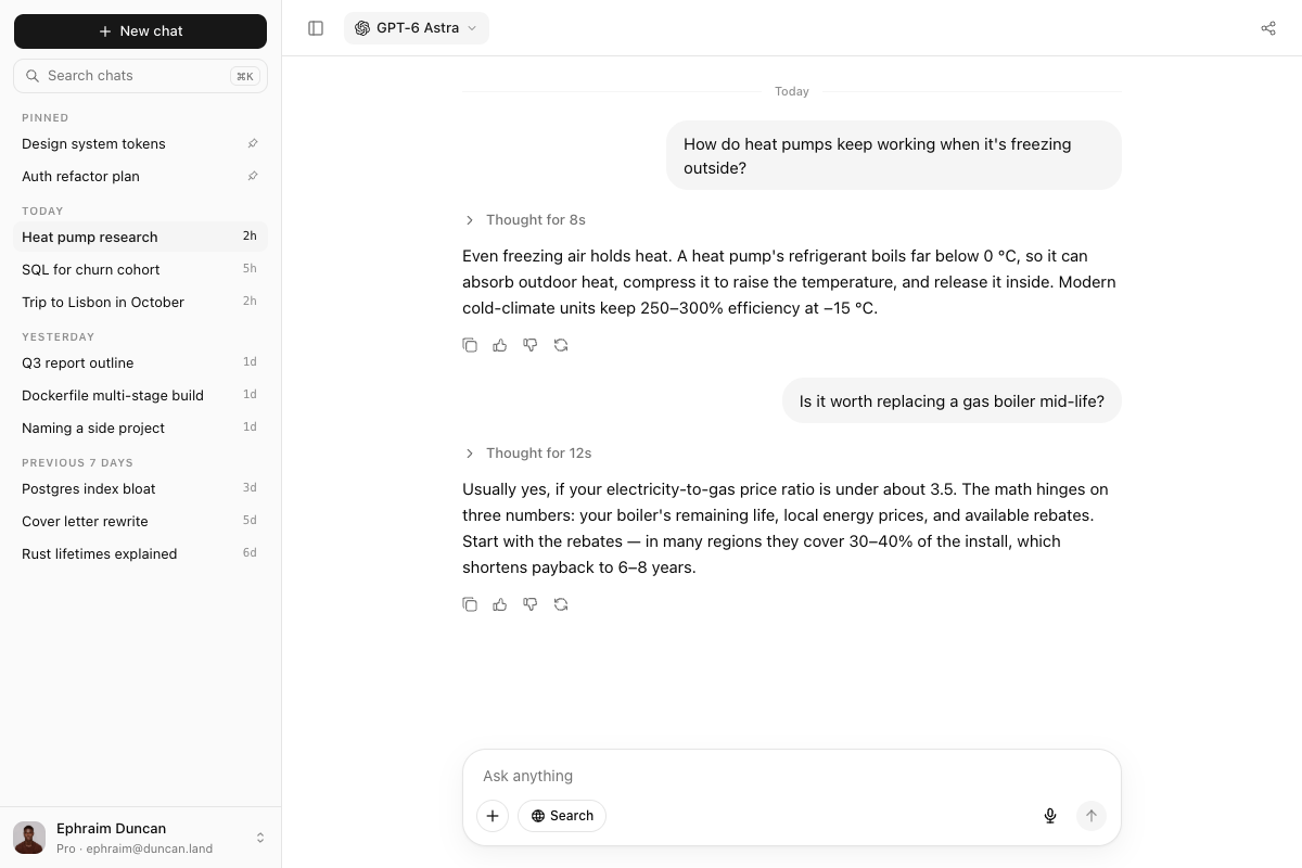 Chat Application implementation screenshot