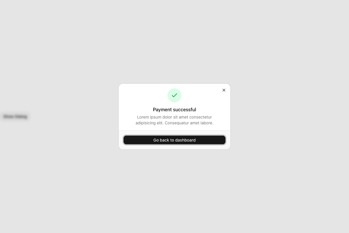 Dialog Confirmation implementation screenshot