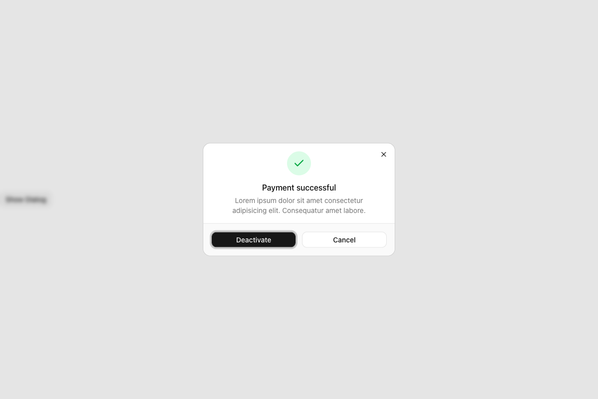 Dialog with Warning Icon implementation screenshot