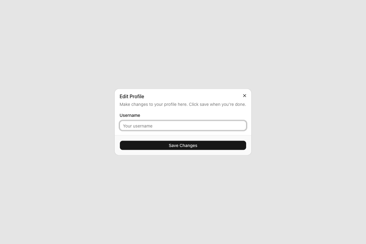 Dialog with Two Buttons implementation screenshot