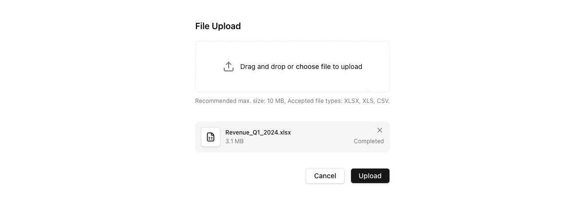 File Upload with Progress implementation screenshot