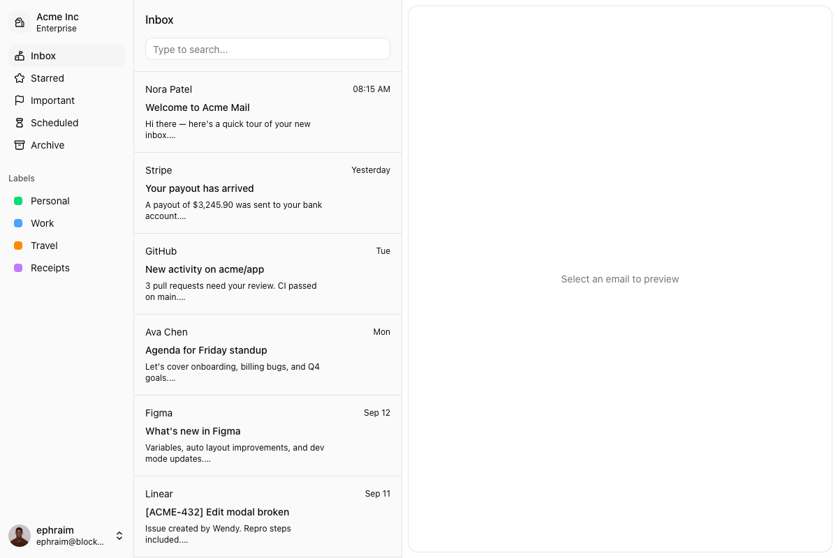 Sidebar Double-Sided Mail implementation screenshot