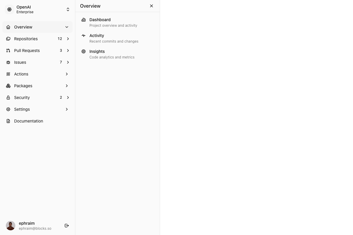 Sidebar Double-Sided implementation screenshot